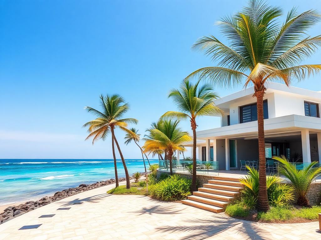 Beachfront Palm Villa